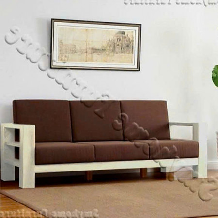 ChunKy White : Ghế Sofa Băng Gỗ Sồi Kèm Nệm